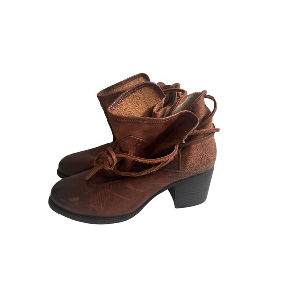 FREEBIRD Caden Tan Brown Leather Laceup Ankle Western Boots Size 10 - Picture 2 of 8